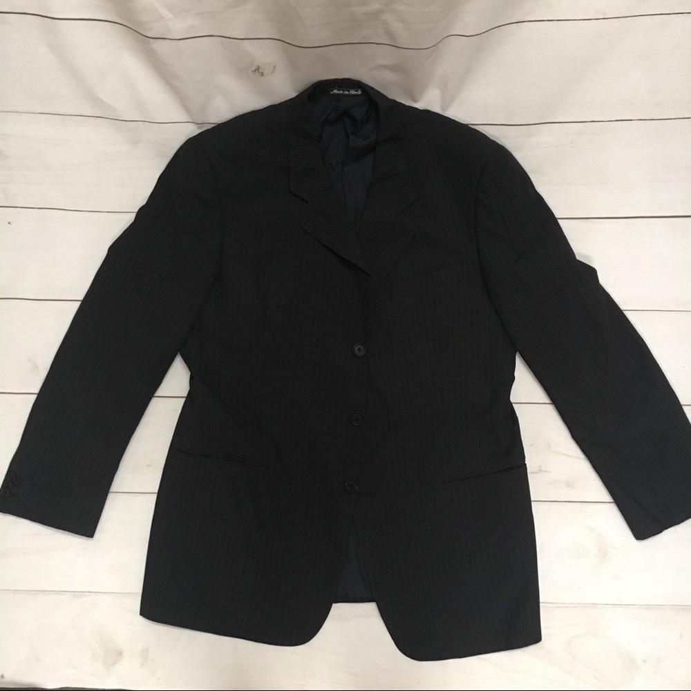Giorgio Armani Stripped Blue Blazer Jacket